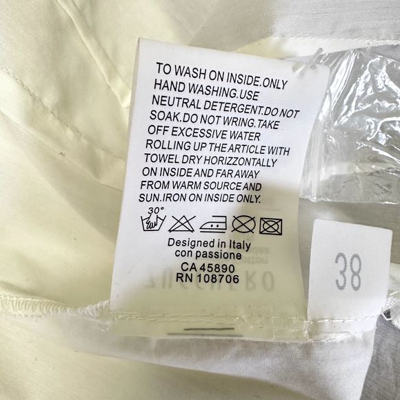 Zucchero Womens Shirt SZ 38/M White Pearls Embellished Cap Sleeves Snap Buttons - Picture 9 of 13